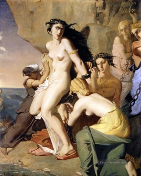 Théodore Chassériau Werke - Andromeda angekettet an den Felsen von den Nereiden 1840 romantische Theodore Chasseriau